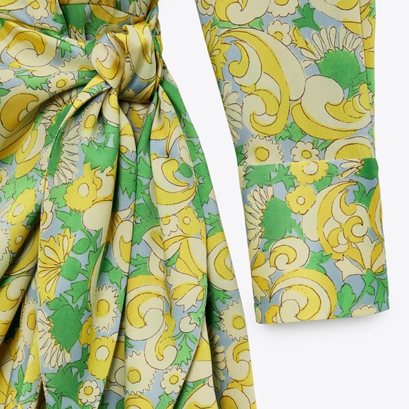 Zara printed dress floral yellow - Picture 12 of 15